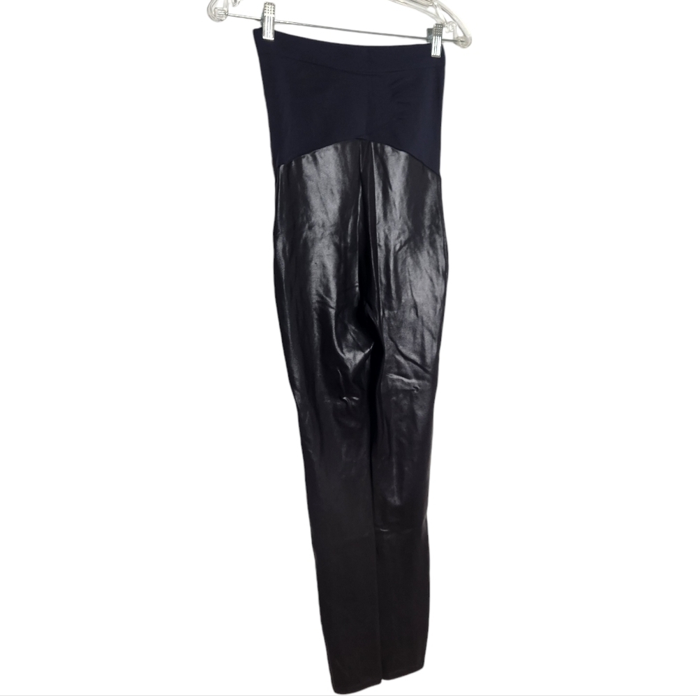 SPANX Faux Leather Leggings Mama Waistband - Picture 7 of 14